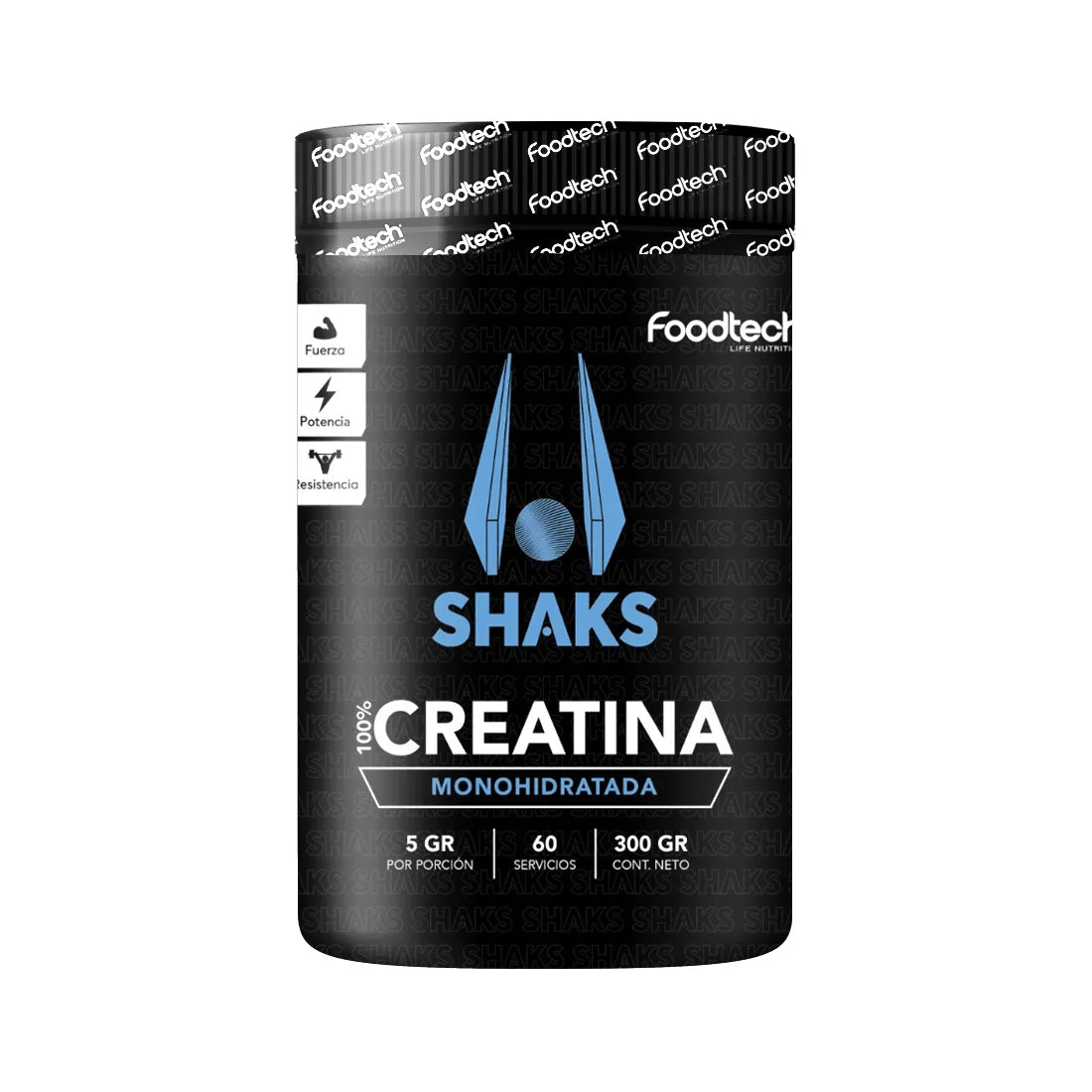 Creatina Shaks 100% Creatina 300gr - Foodtech Sin Sabor