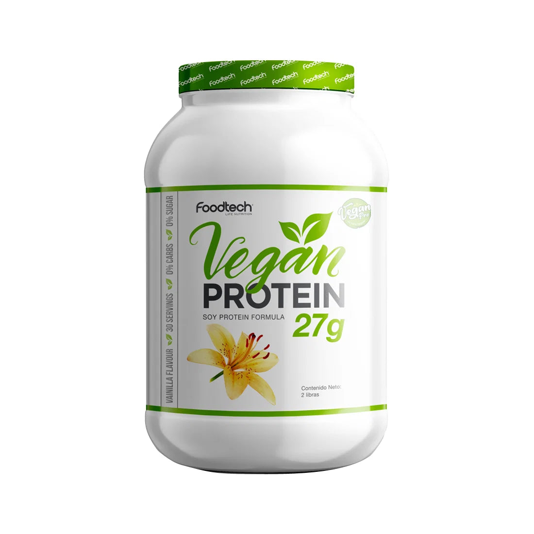 Proteína Vegan Protein 2LB - Foodtech Vainilla Ice Cream